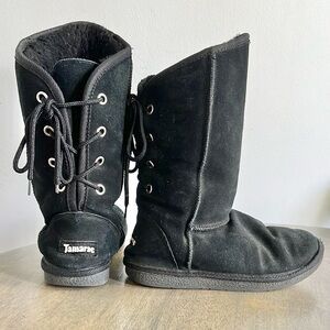 Tamarac Laura Black Suede Leather Boots size 6